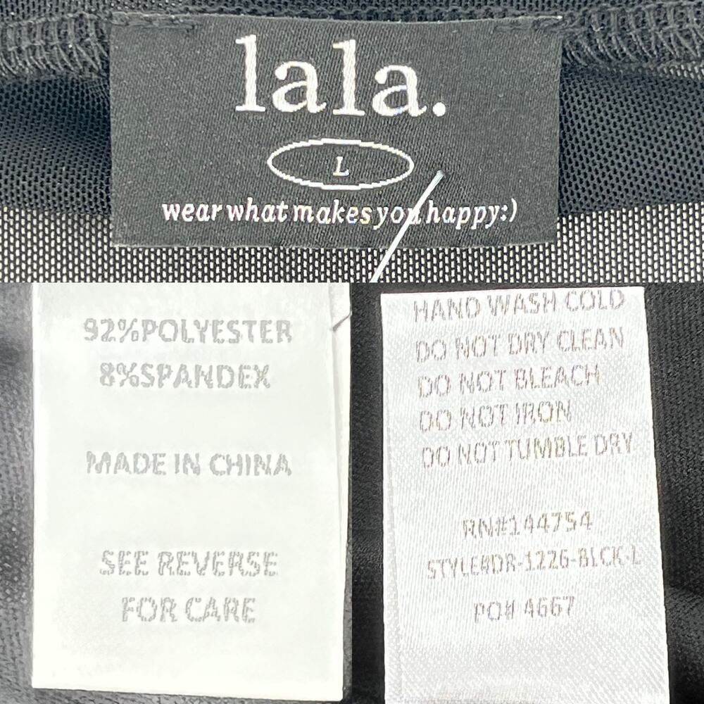 NWT Dressed in LALA Karma Oversized Mesh Dress + Slip Black Large - Picture 12 of 13